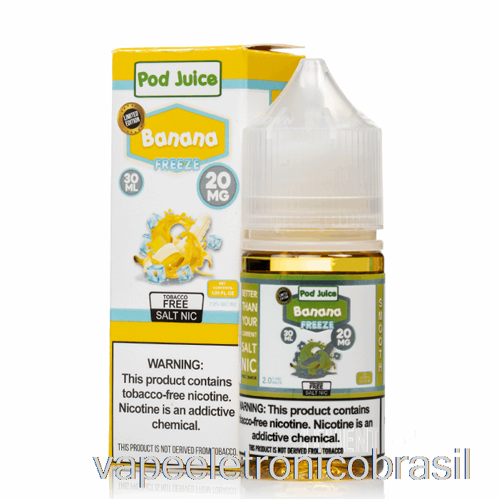 Vape Recarregável Congelar Banana - Suco De Vagem - 30ml 35mg